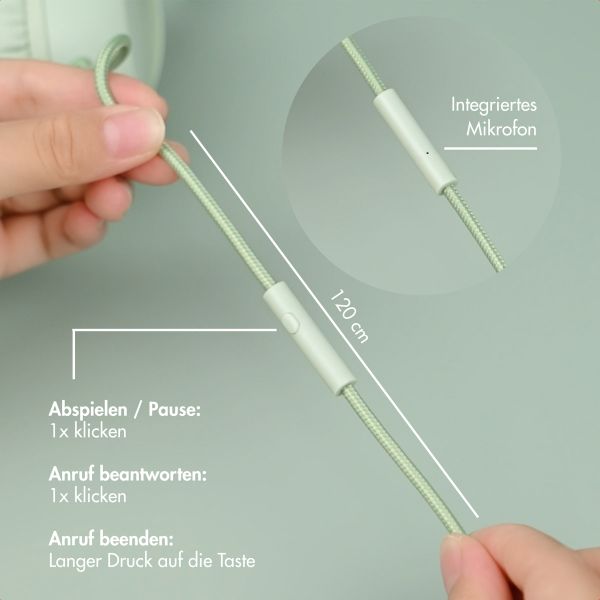 imoshion Kinderkopfhörer mit AUX-Kabel - Dezibelbegrenzer - Mint Green