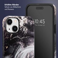 Selencia Vivid Tough Back Cover für das iPhone 14 - Chic Marble Black