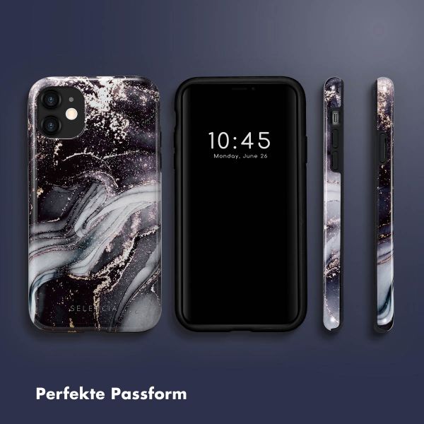 Selencia Vivid Tough Back Cover für das iPhone 11 - Chic Marble Black