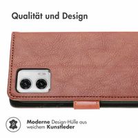 imoshion Luxuriöse Klapphülle für das Motorola Moto G73 - Braun