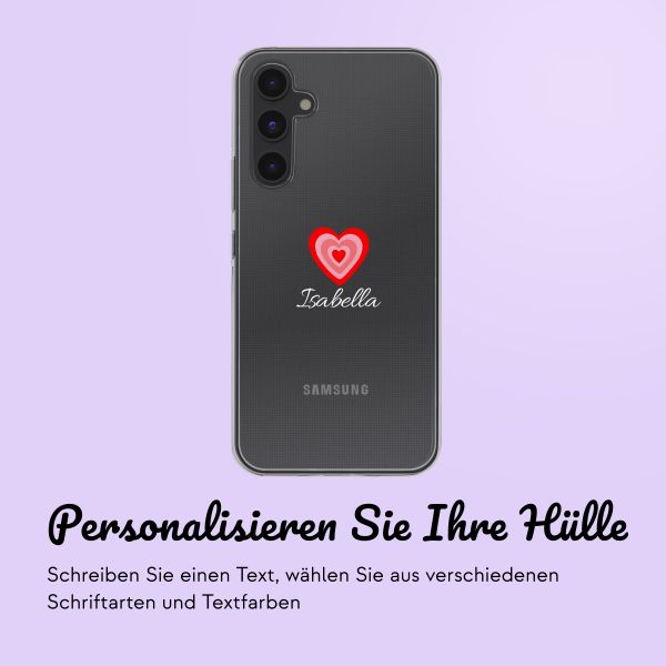 Personalisierte Hülle mit elegantem Herz iPhone 15 - Transparent