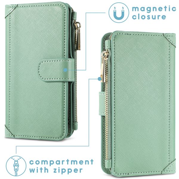 imoshion Luxuriöse Portemonnaie-Klapphülle iPhone 12 (Pro) - Grün