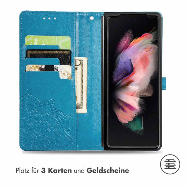 imoshion Mandala Klapphülle für das Samsung Galaxy Z Fold 5 - Türkis