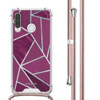 imoshion Design Hülle mit Band für das Huawei P30 Lite - Bordeaux Graphic