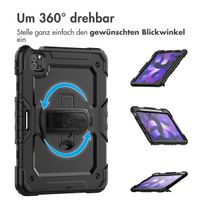 Accezz ﻿Robustes Back Cover mit Schultergurt für das iPad Air 5 (2022) / Air 4 (2020) - Schwarz