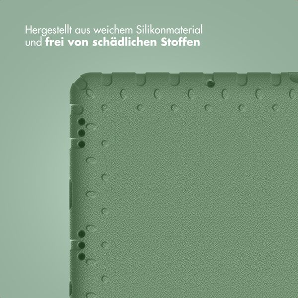 imoshion Schutzhülle mit Handgriff kindersicher Samsung Galaxy Tab A11 Plus / A9 Plus - Olive Green