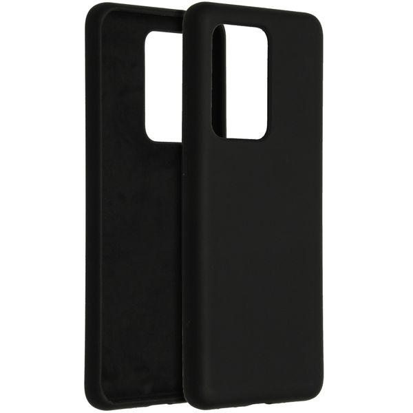 Accezz Liquid Silikoncase Schwarz für das Samsung Galaxy S20 Ultra