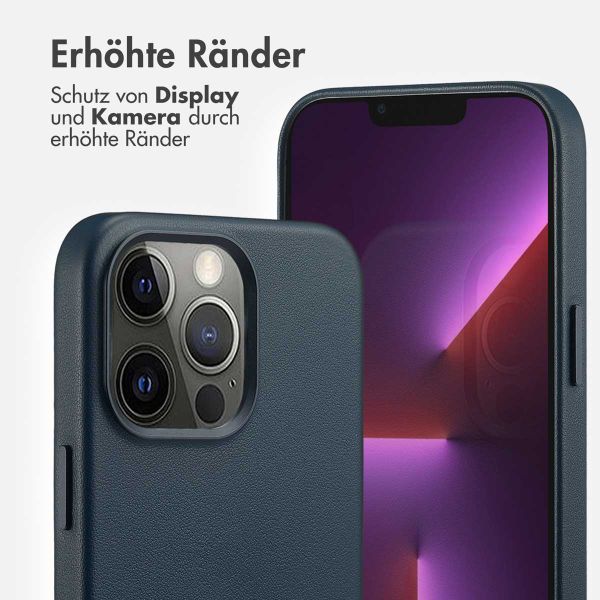 Accezz MagSafe Leather Backcover Apple iPhone 13 Pro - Nightfall Blue