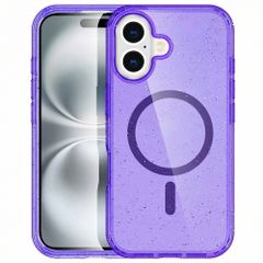 imoshion Sparkle Back Cover mit MagSafe Apple iPhone 16 - Glitzer Violett