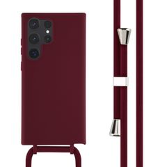 imoshion SilikonHülle mit Band Samsung Galaxy S23 Ultra - Dunkelrot