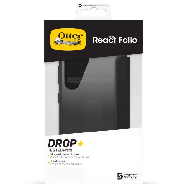 OtterBox React Folio Backcover Samsung Galaxy S25 - Schwarz