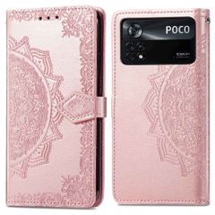 imoshion Mandala Klapphülle für das Xiaomi Poco X4 Pro 5G - Rose Gold