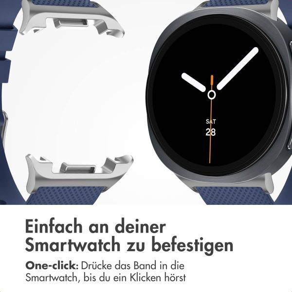imoshion Flexibles Silikonarmband für das Samsung Galaxy Watch 8 (Classic) - 40 / 44 / 46mm - Dunkelblau