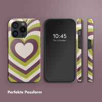 Selencia Vivid Rückabdeckung mit MagSafe Apple iPhone 15 Pro - Double Hearts Plum Fern