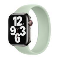 Apple Silikon Solo Loop für  Apple Watch Series 1 - 9 / SE (38/40/41 mm) | Series 10 / 11 (42 mm) - Größe 8 - Mineral Green