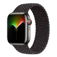 Apple Geflochtenes Solo Loop für die Apple Watch | 44/45/46/49 mm - Größe 10 - Black Unity