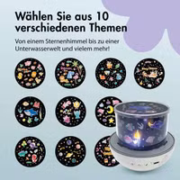 imoshion Dreamlight Nachtlicht-Projektor mit Lautsprecher - 10 Projektionsrollen - Weiß