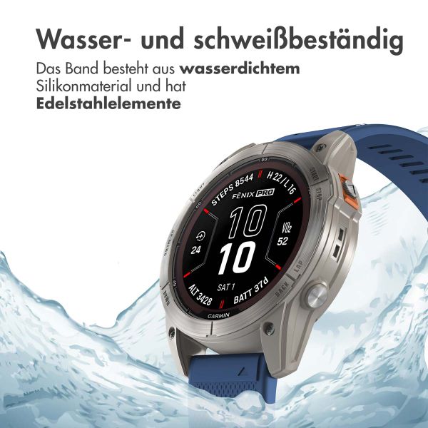 imoshion QuickFit® Silikonarmband - 26 mm Garmin Watch Anschluss - Dunkelblau