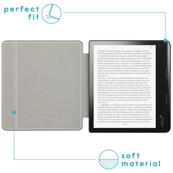 imoshion Design Slim Hard Case Sleepcover mit Stand Kobo Sage / Tolino Epos 3 - Black Graphic