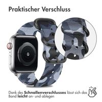 imoshion Robustes Nylonarmband für das  Apple Watch Series 1 - 9 / SE (38/40/41 mm) | Series 10 / 11 (42 mm) - Camouflage Grey