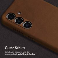 Accezz Vintage Leather Magsafe Backcover Samsung Galaxy S24 / S25 - Tabacco Cognac