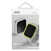 Uniq Moduo Apple Watch Hülle mit austauschbarem Rahmen für die Apple Watch 4-9 / SE - 40/41 mm - Frost (Lime/White)