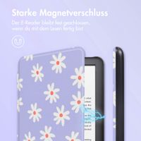 imoshion Design Slim Hard Case Klapphülle Amazon Kindle (2024) / Amazon Kindle (2022) 11th gen - Flowers Distance