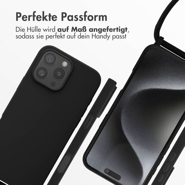 imoshion SilikonHülle mit Band Apple iPhone 16 Pro Max - Schwarz