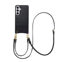 Selencia Nova HandyHülle mit Kordel und Kartenhalter Samsung Galaxy S26 Plus - Schwarz