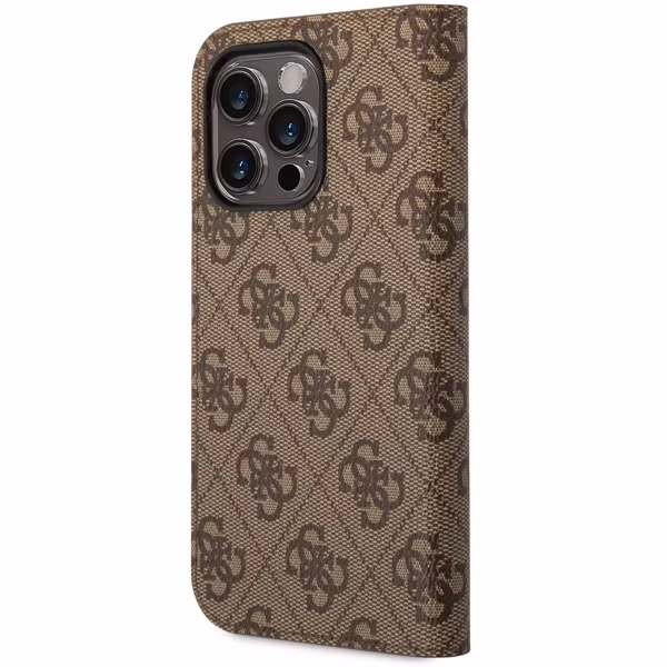 Guess 4G Logo Klapphülle Apple iPhone 14 Pro - Braun