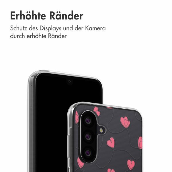 imoshion  Design Hülle für das Samsung Galaxy A26 - Dusty Rose Connected Hearts