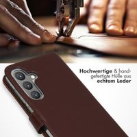 Selencia Echtleder Klapphülle Samsung Galaxy S24 Plus - Dunkelbraun