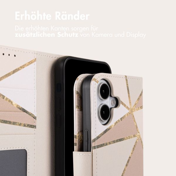 imoshion Design Klapphülle iPhone 16 - Beige Graphic