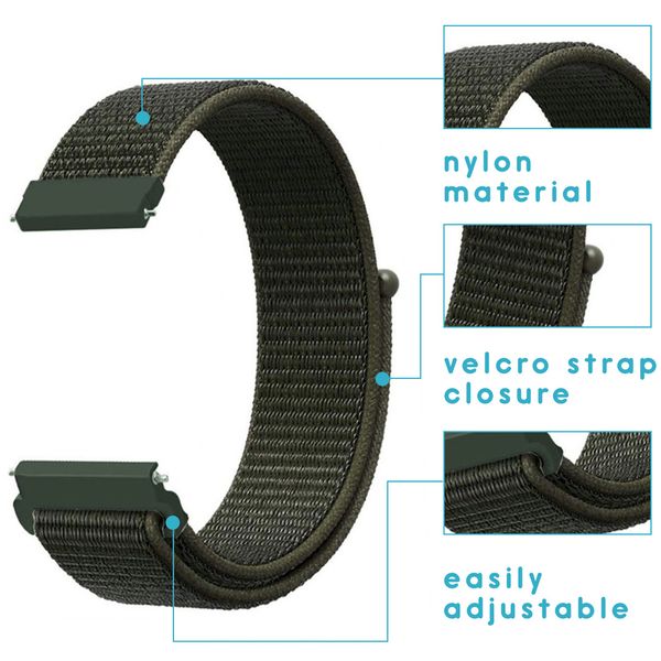 imoshion Nylon-Armband für die Garmin Venu / Vivoactive 3 / Forerunner 245 - Grün