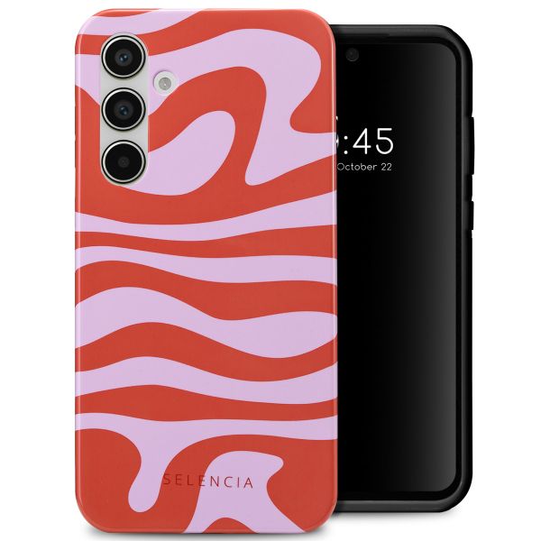 Selencia Vivid Tough Back Cover für das Samsung Galaxy A55 - Dream Swirl Pink