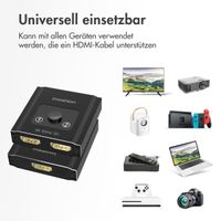 imoshion HDMI switch - 2-in-1-Ausgang / 1-in-2-Ausgang - 4K 60Hz 3D