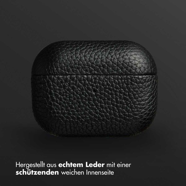 Accezz Echtes Leder Case Apple AirPods Pro - Schwartz
