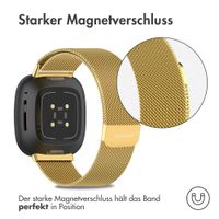 imoshion Magnetisches Milanaise Armband für das  Fitbit Versa 3 - Größe M - Gold