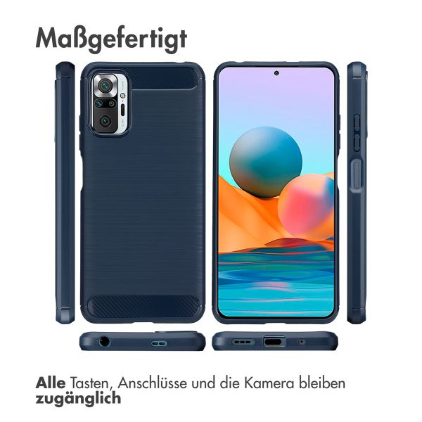 imoshion Brushed Back Cover für das Xiaomi Redmi Note 10 (5G) - Dunkelblau