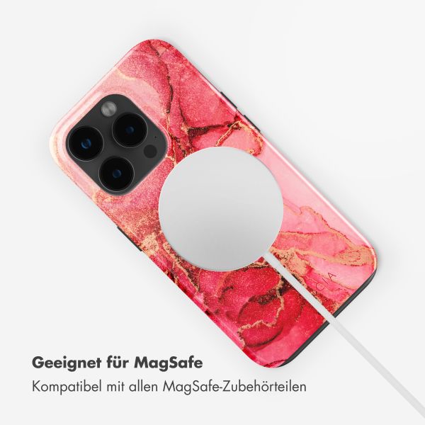 Selencia Vivid Tough Back Cover mit MagSafe für das iPhone 15 Pro Max - Rosy Marble