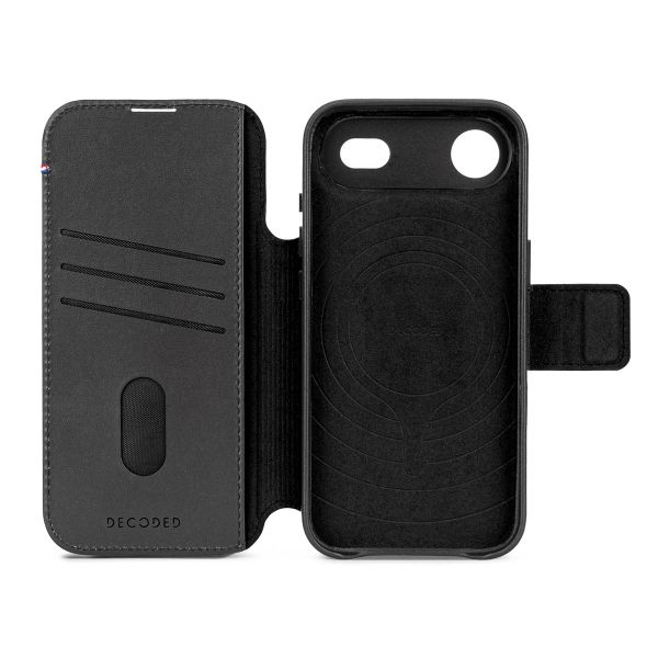 Decoded 2 in 1 Leather Klapphülle MagSafe Apple iPhone Air - Schwarz