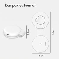 imoshion 2-in-1 kabelloses Reiseladegerät 25 W - iPhone / AirPods / Apple Watch - Qi2.2 - Weiß