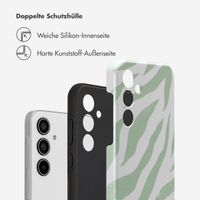 Selencia Vivid Back Cover Samsung Galaxy A35 - Colorful Zebra Sage Green