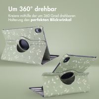 imoshion 360° drehbare Design Klapphülle Samsung Galaxy Tab S11 - Green Flowers