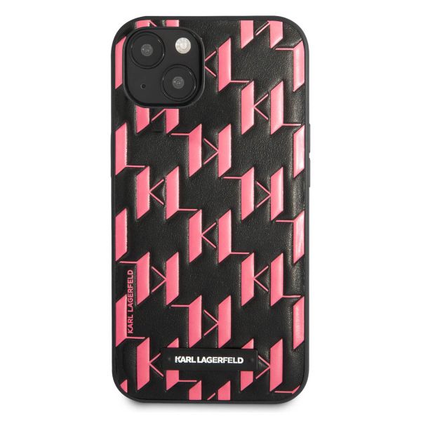 Karl Lagerfeld Hardcase Backcover Monogram Plaque für das iPhone 13 - Rosa