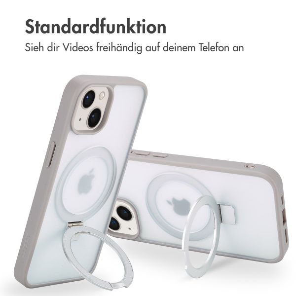 Accezz Ring Stand Backcover mit MagSafe Apple iPhone 13 - Grau