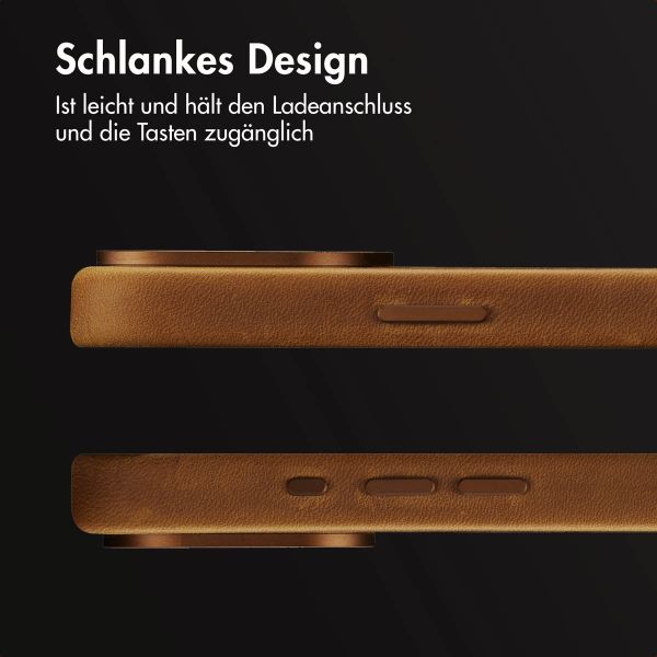 Accezz Vintage Leather Magsafe Backcover Apple iPhone 16 Pro Max - Tabacco Cognac