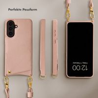 Selencia Nova HandyHülle mit Kordel und Kartenhalter Samsung Galaxy A57 (5G) - Dusty Rose