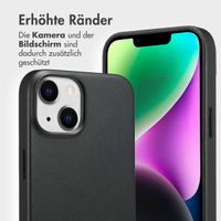 Accezz 2-in-1 Klapphülle aus Leder mit MagSafe für das iPhone 14 - Onyx Black