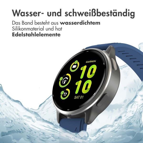 imoshion QuickFit® Silikonarmband - 22 mm Garmin Watch Anschluss - Dunkelblau